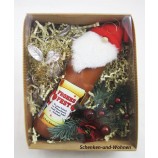 Geschenke-Box  "Kräuterlikör in Tonflasche" 0,2l, Box ca. 21 x 15 x 8 cm (B/T/H)