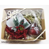 Geschenke-Box  "Kleiner Porzellanteller mit Zwiebelkerze"