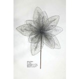 Glitter-Blume silber Gesamtlänge: ca. 67cm BlütenØ: ca.29cm