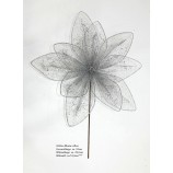 Glitter-Blume silber Gesamtlänge: ca. 94cm  BlütenØ: ca.54,0cm