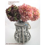 1 Kunstblüte Hortensie farbig sortiert, ca. 50 cm Gesamtlänge