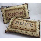 1 Kissen gefüllt mit Schriftzug SNOW ca. 28 x 44 cm