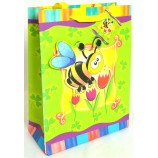 Geschenktasche bunt Kind Motiv Bienen 18x24x8 cm (BxHxT)