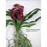 Deko-Orchidee künstlich, lila-grün, ca. 50 cm 