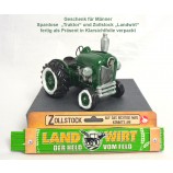 Geschenk für Männer Spardose Traktor grün mit Zollstock