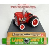 Geschenk für Männer Spardose Traktor rot mit Zollstock