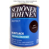 Protect Buntlack 750 ml, Fb.-Nr.: 9900 schwarz hochglänzend, Alkydharzlack SW