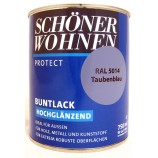 Protect Buntlack 750 ml, RAL 5014 Taubenblau hochglänzend, Alkydharzlack SW