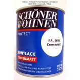 Protect Buntlack, 750 ml, RAL 9001 Cremeweiß - Alkydharzlack, seidenmatt