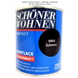 Protect Buntlack 750 ml, Fb.-Nr.: 9900 schwarz seidenmatt, Alkydharzlack SW