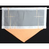 Scheibengardine Fläche mit Spitze BxH: 50x40 cm weiß-orange