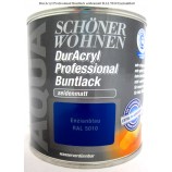 DurAcryl Professional Buntlack-Acrylatbasis,seidenmatt,RAL5010 Enzianblau,375ml