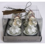Teelichter Engelmusiker champagne 4er Packung ca. 4,0 x 4,0 x 6,0 cm 