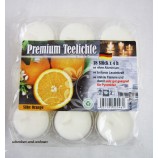18er - Set Premium - Duft -Teelichter  "Süße Orange" 4h Brenndauer