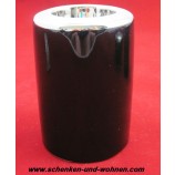 Teelichthalter - Capri - Schwarz / Silber glänzend ca. 8 x 8 x 11,5 cm (L/B/H)