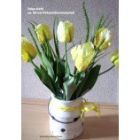 1Kunstblüte - Tulpe  Gelb/Grün ca. 65 cm Gesamtlänge