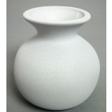 Keramik Vase matt-weiss  ca. 15 x 13cm 