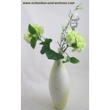 Keramik - Vase Limone, glasierte Oberfläche mit Dekor ca. 32 cm