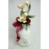 Keramik Vase "Gräser" Creme ca.16x23 cm B//H