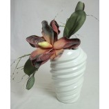 Porzellan-Vase Twist cremeweiß glänzend ca. 20x14x14cm H/T/B