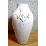 Keramik Vase Bodenvase "Zweig" Creme ca.26x52cm B//H