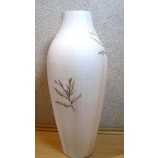 Keramik Vase Bodenvase "Zweig" Creme ca. 30x80cm B//H