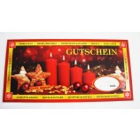 XXL-Gutschein Geldgeschenk Umschlag "Frohes Fest" rote Kerzen